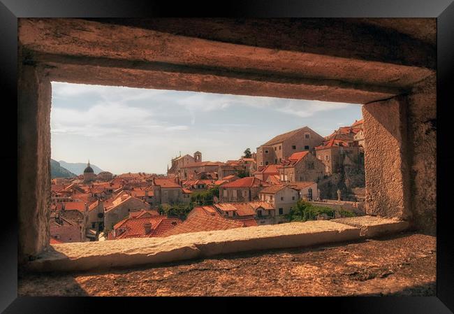Dubrovnik city in southern Croatia Framed Print by Leighton Collins