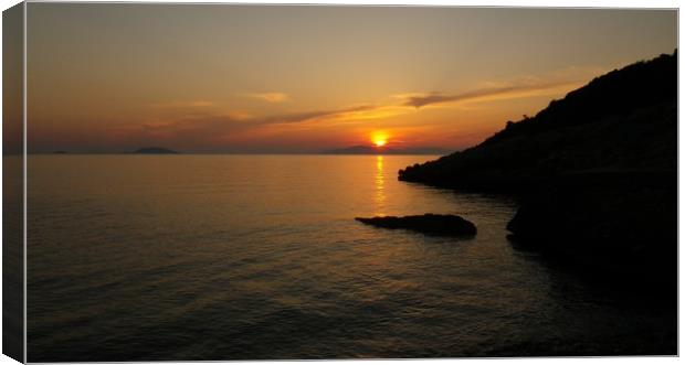 Aegean Sunrise Canvas Print by Mike Lanning