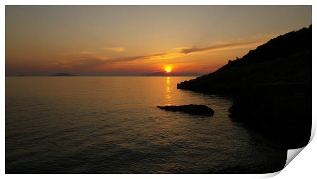 Aegean Sunrise Print by Mike Lanning