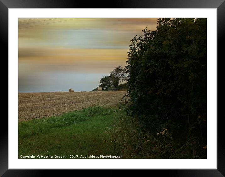 Top Field Framed Mounted Print by Heather Goodwin
