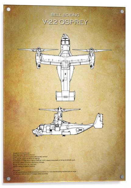 Bell Boeing V-22 Osprey Acrylic by J Biggadike