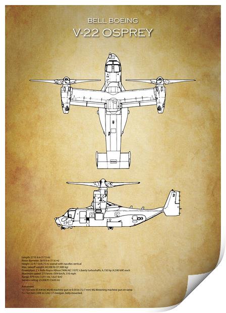Bell Boeing V-22 Osprey Print by J Biggadike