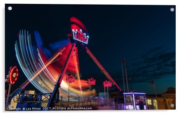 The King Funfair Ride Acrylic by Lee Milner