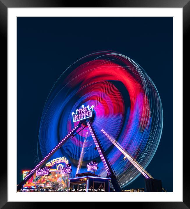The King funfair ride Framed Mounted Print by Lee Milner