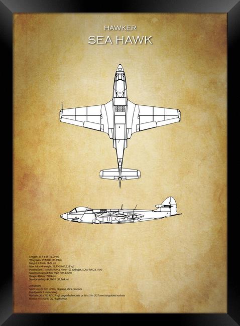 Hawker Sea Hawk Framed Print by J Biggadike