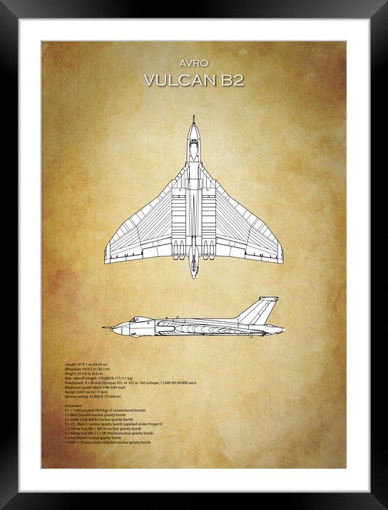 Avro Vulcan B2 Framed Mounted Print by J Biggadike