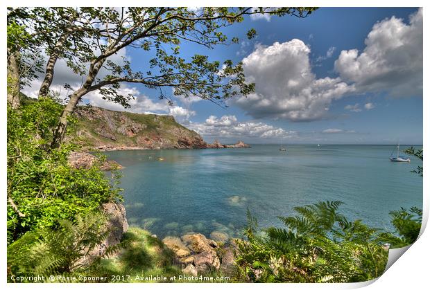 Ansteys Cove and Long Quarry Point Torquay Print by Rosie Spooner