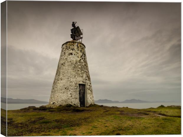 The Old Beacon, Llanddwyn Island, Anglesey. Canvas Print by Colin Allen