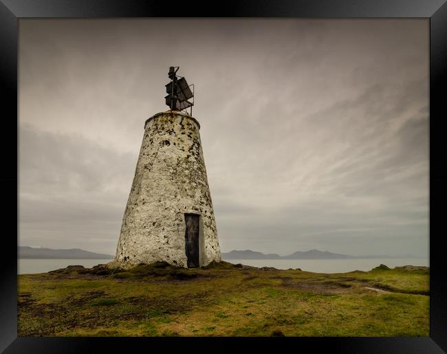 The Old Beacon, Llanddwyn Island, Anglesey. Framed Print by Colin Allen