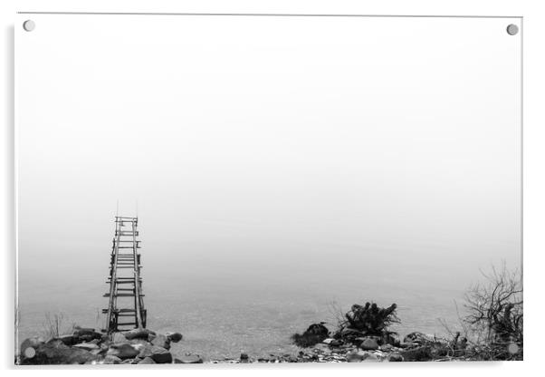 Mist on Loch lomond Acrylic by Darren Lowe