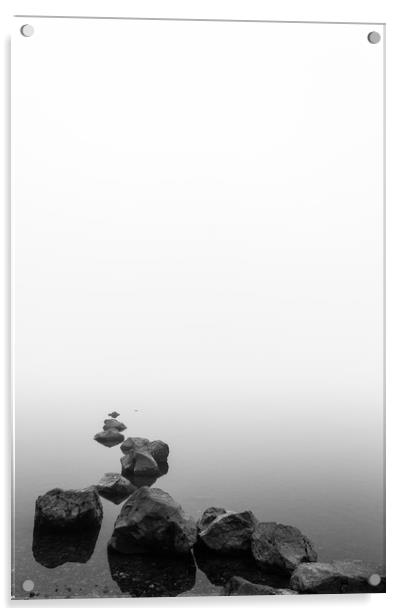 Mist on the Rocks Acrylic by Darren Lowe