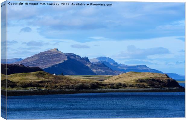 View across Loch Sligachan, Isle of Skye Canvas Print by Angus McComiskey