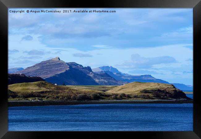 View across Loch Sligachan, Isle of Skye Framed Print by Angus McComiskey
