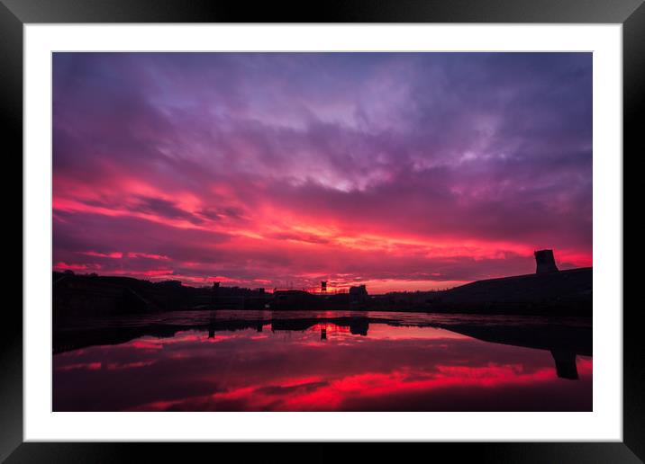Sunrise over Kynren Framed Mounted Print by Darren Lowe