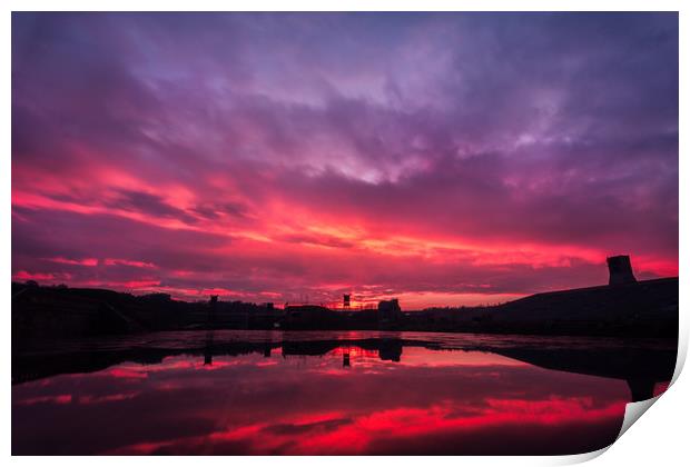 Sunrise over Kynren Print by Darren Lowe