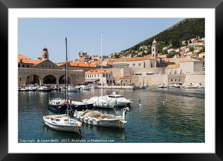 Dubrovnik’s old port Framed Mounted Print by Jason Wells