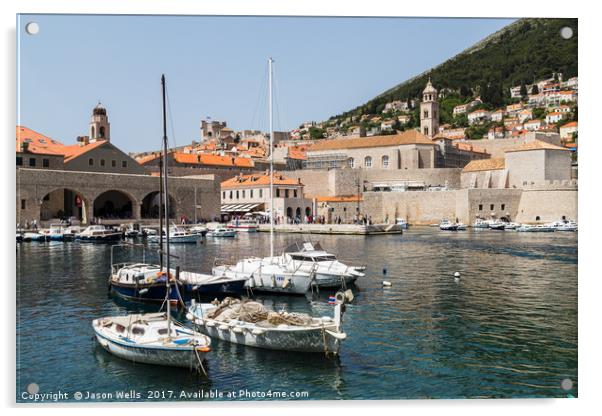 Dubrovnik’s old port Acrylic by Jason Wells