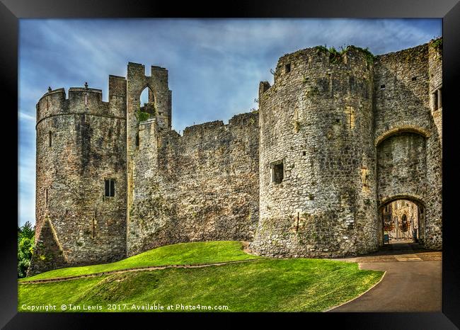 Gateway to Chepstow Castle Framed Print by Ian Lewis
