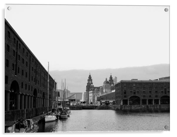 Albert Dock,Liverpool.    Acrylic by Victor Burnside