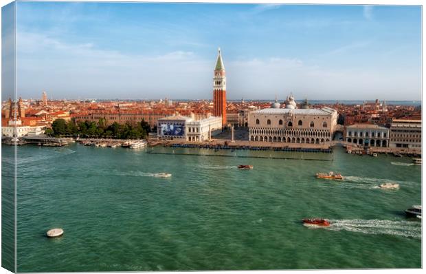 Venice Grand Canal and St Mark's Campanile Canvas Print by Leighton Collins
