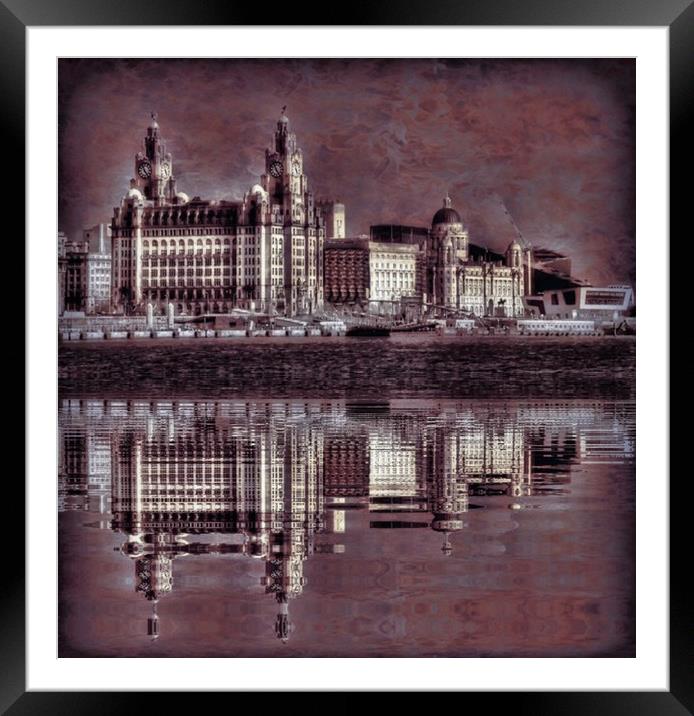 The Three Graces reflected Framed Mounted Print by sue davies