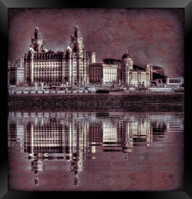 The Three Graces reflected Framed Print by sue davies
