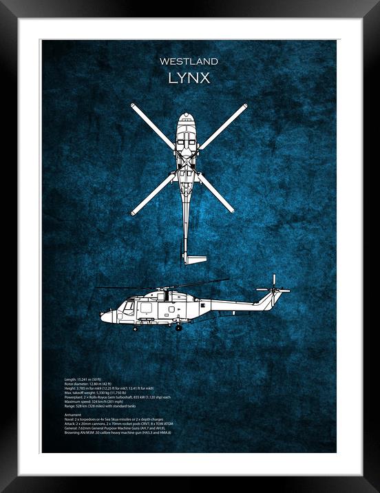 Westland Lynx Framed Mounted Print by J Biggadike