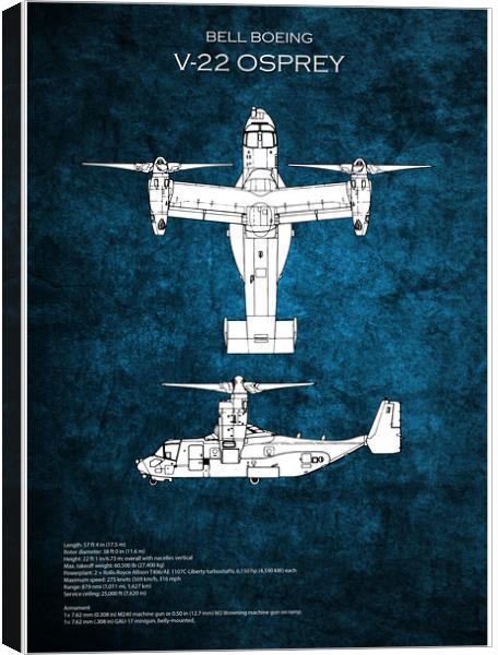 Bell Boeing V-22 Osprey Canvas Print by J Biggadike