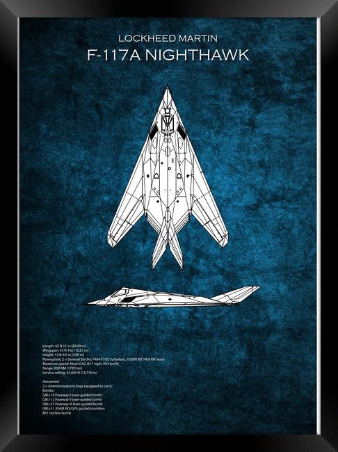 F-117 Nighthawk Framed Print by J Biggadike