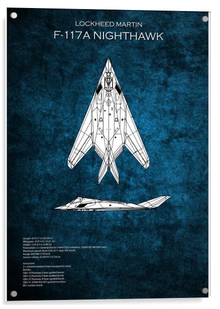 F-117 Nighthawk Acrylic by J Biggadike