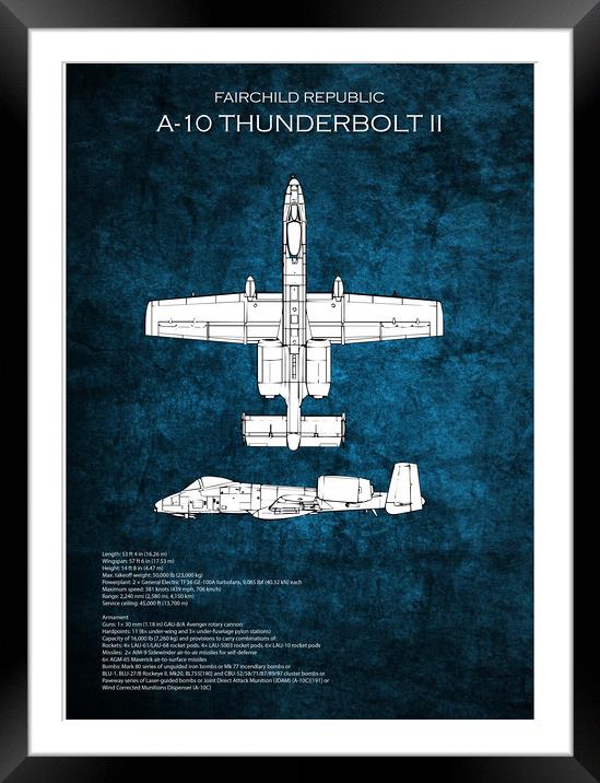 A-10 Thunderbolt II Framed Mounted Print by J Biggadike