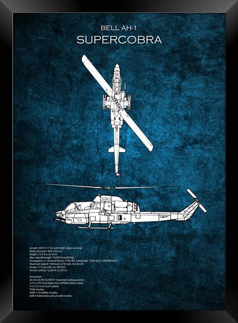 AH-1 SuperCobra Framed Print by J Biggadike