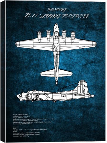 B17 Flying Fortress Canvas Print by J Biggadike