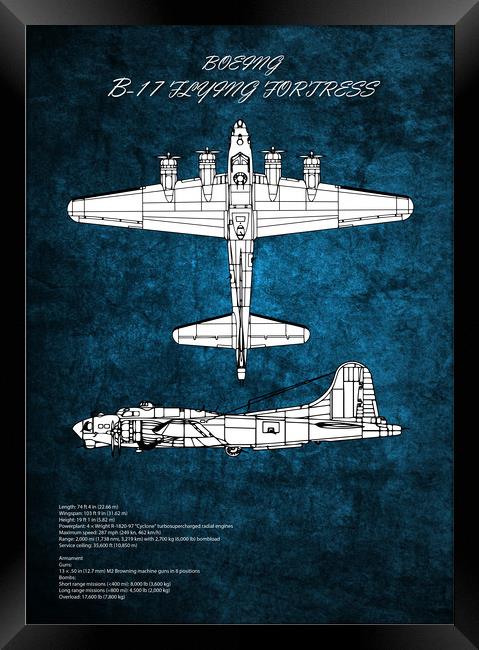 B17 Flying Fortress Framed Print by J Biggadike