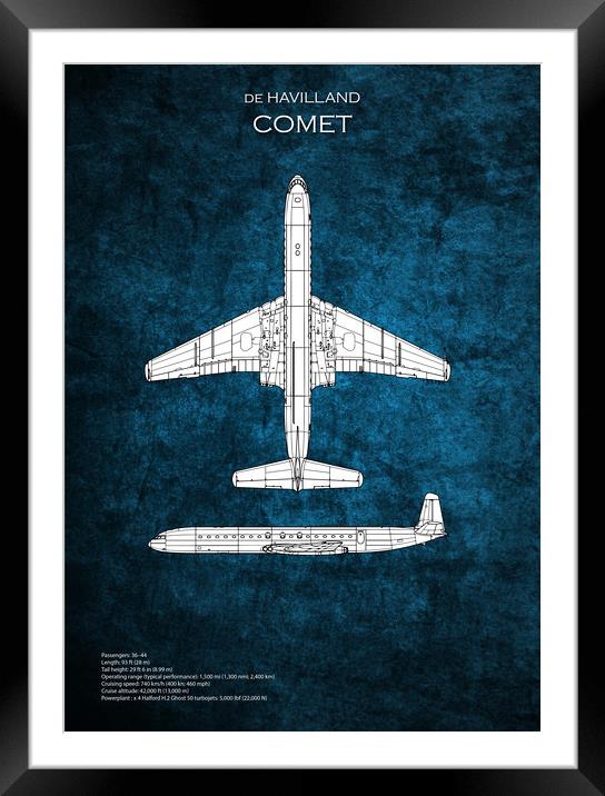 de Havilland Comet Framed Mounted Print by J Biggadike