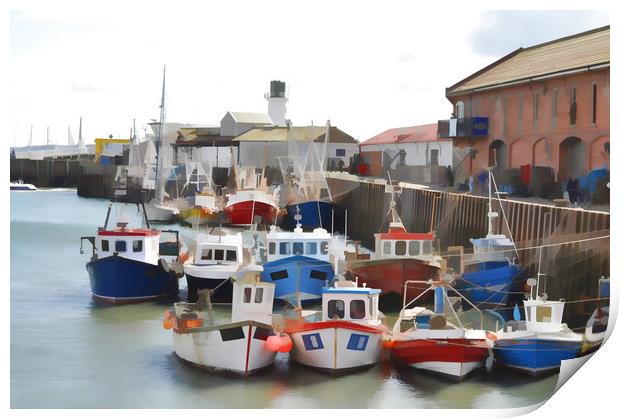 Whitby Harbour Print by ian broadmore