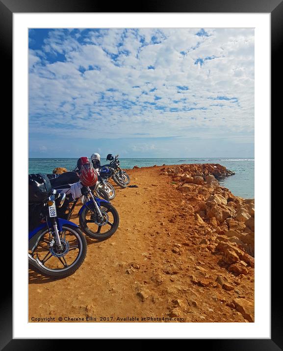 Motorbike Bay Framed Mounted Print by Cherene Ellis