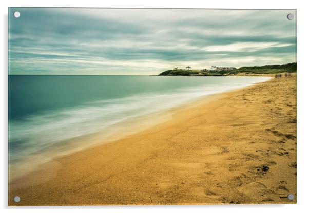 Seaton Sluice Beach Acrylic by Darren Lowe