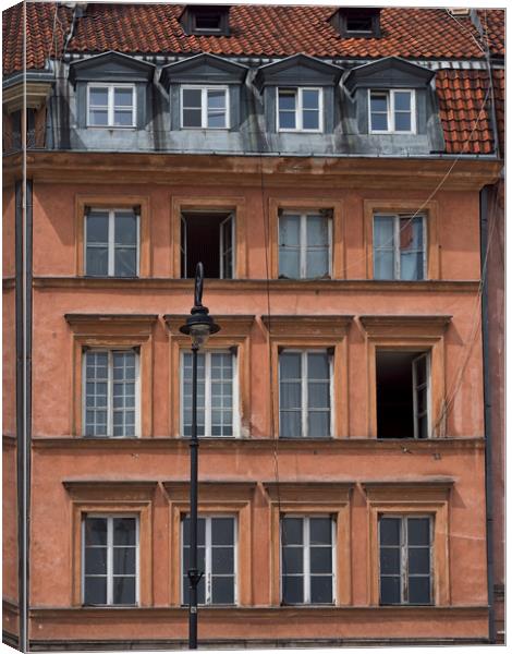 Old Town Buildings, Warsaw, Poland Canvas Print by Mark Llewellyn
