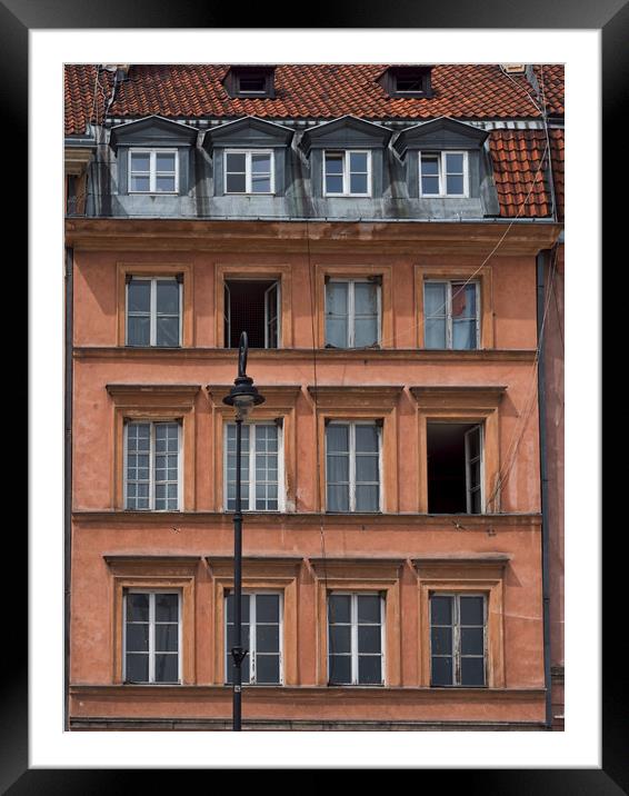 Old Town Buildings, Warsaw, Poland Framed Mounted Print by Mark Llewellyn