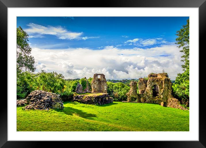Narberth Castle, Pembrokeshire, Wales, UK Framed Mounted Print by Mark Llewellyn