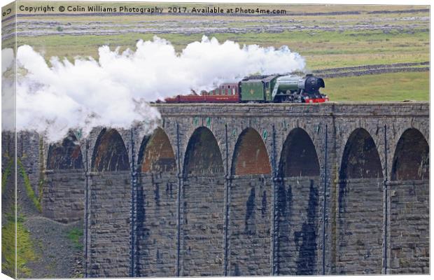 Flying Scotsman At The Ribblehead Viaduct Canvas Print by Colin Williams Photography