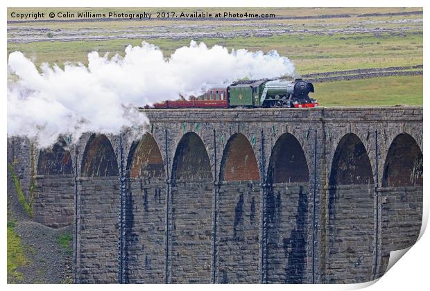 Flying Scotsman At The Ribblehead Viaduct Print by Colin Williams Photography