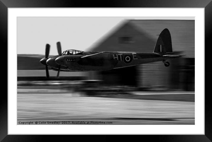 DH.98 Mosquito T.III RR299 G-ASKH Framed Mounted Print by Colin Smedley