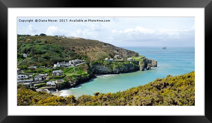 Trevaunance cove Framed Mounted Print by Diana Mower