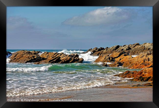 Coast Rocks Framed Print by Philip Gough