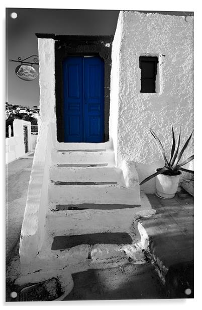 the blue door Acrylic by stephen mc nally