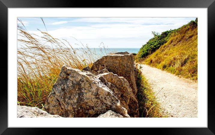 Coastal Path Framed Mounted Print by  