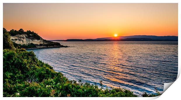 The Sun Setting over the Bay Print by Naylor's Photography