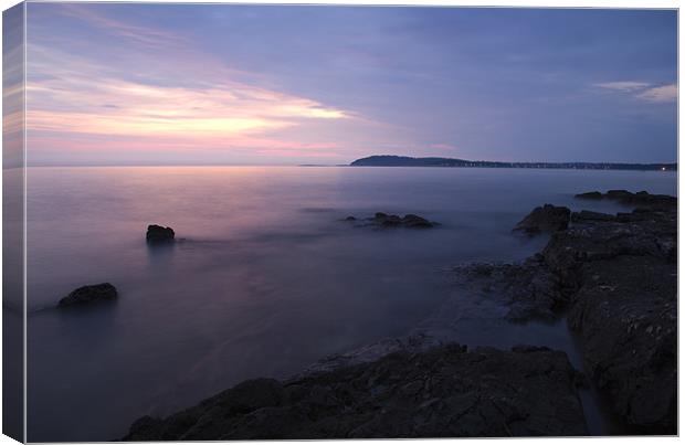 Dusk on Croatian Istria Canvas Print by Ian Middleton